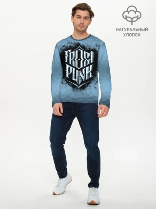 Мужской лонгслив базовый / Frostpunk Logo