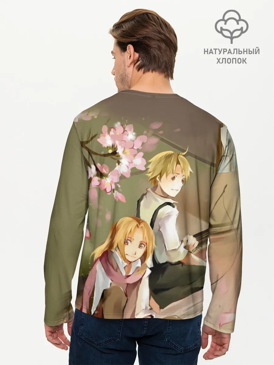 Мужской лонгслив базовый / Стальной алхимик