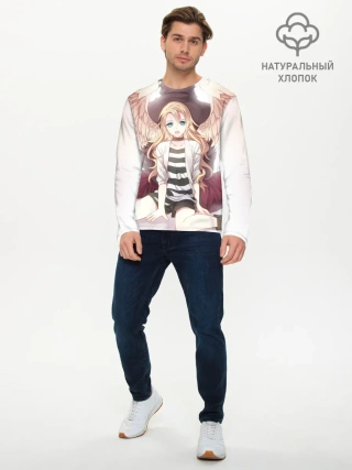 Мужской лонгслив базовый / Рейчел ангел
