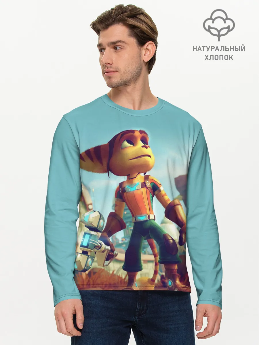 Мужской лонгслив базовый / Ratchet and Clank