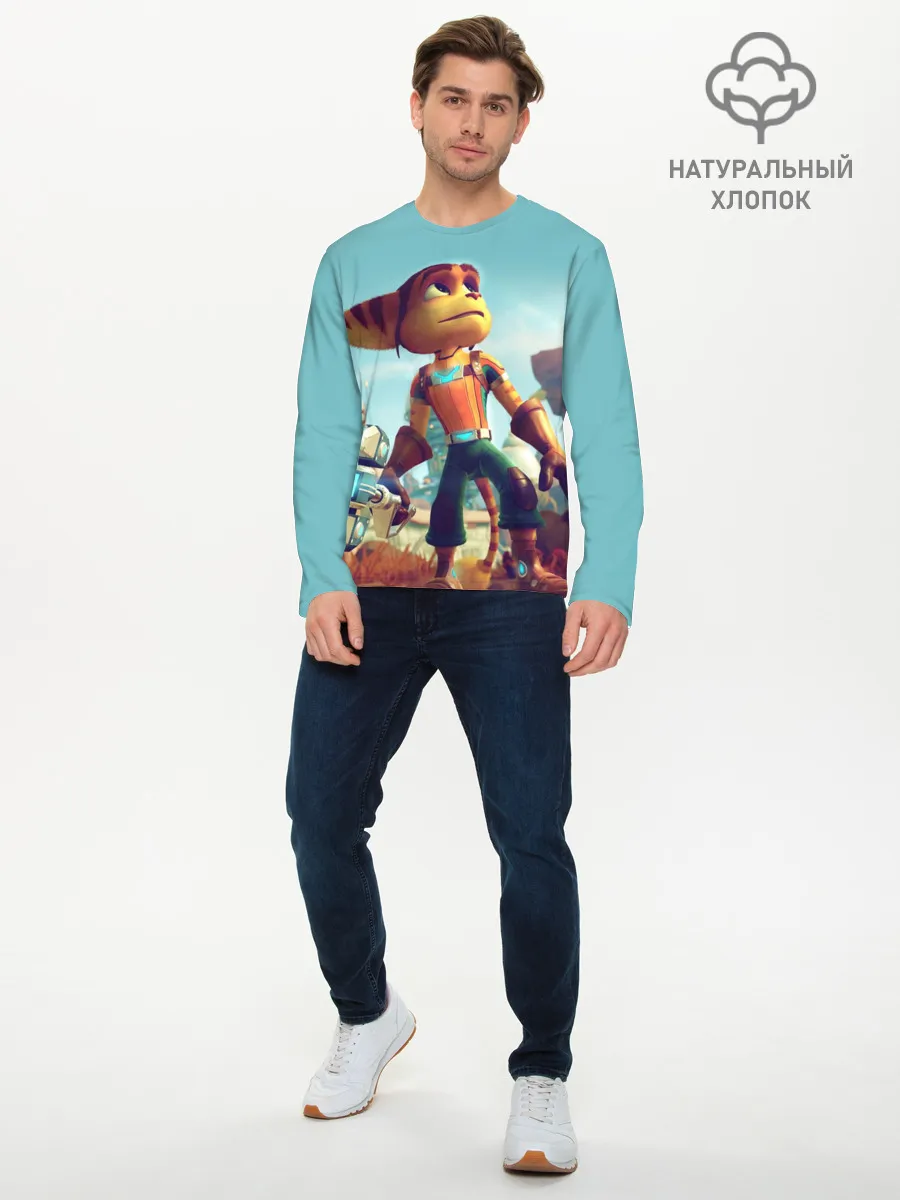 Мужской лонгслив базовый / Ratchet and Clank