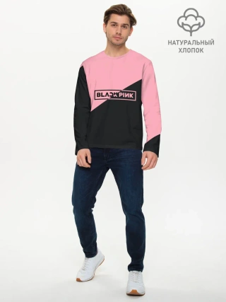 Мужской лонгслив базовый / Black Pink