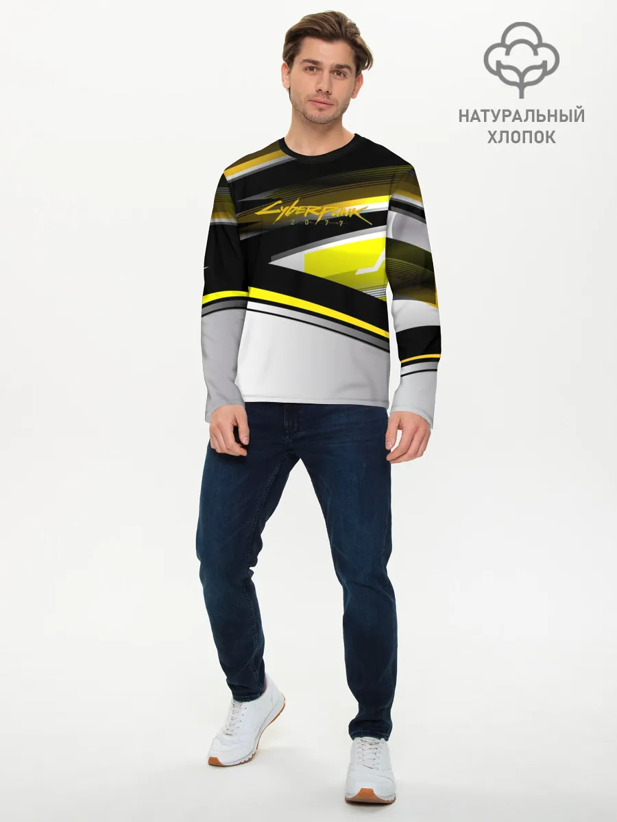 Мужской лонгслив базовый / CyberPunk 2077
