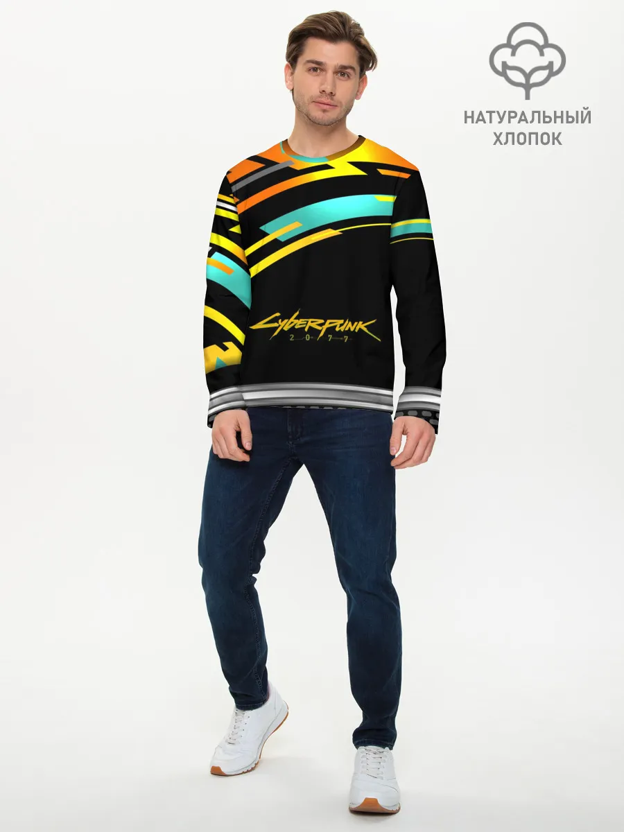 Мужской лонгслив базовый / CyberPunk 2077