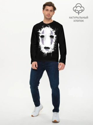 Мужской лонгслив базовый / Маска Безымянного бога Каонаси