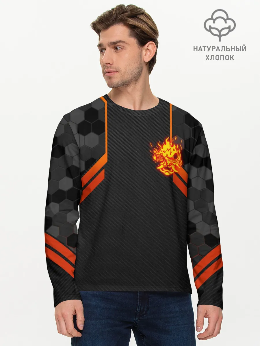 Мужской лонгслив базовый / CYBERPUNK 2077 SAMURAI