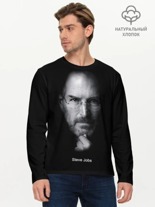 Мужской лонгслив базовый / Steve Jobs