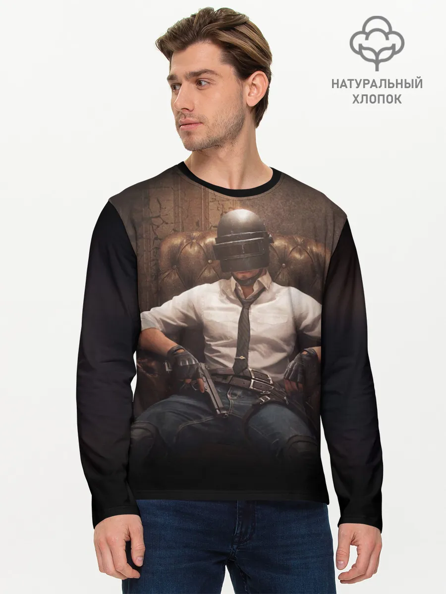 Мужской лонгслив базовый / PUBG | ПАБГ
