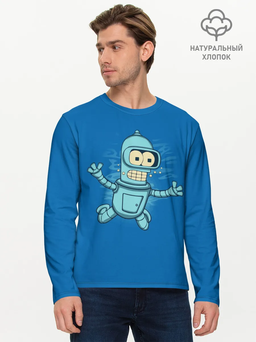 Мужской лонгслив базовый / Bender Nevermind