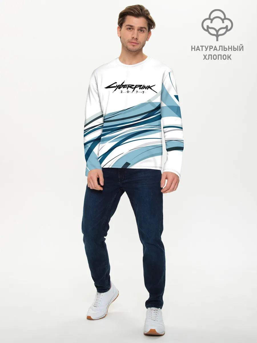 Мужской лонгслив базовый / CYBERPUNK 2077