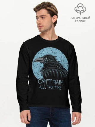 Мужской лонгслив базовый / Ворон