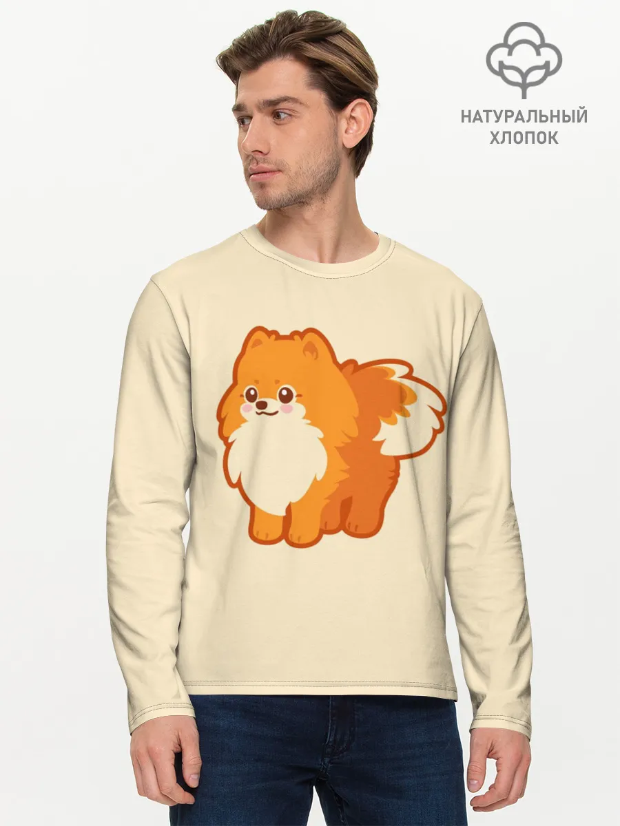 Мужской лонгслив базовый / Шпиц