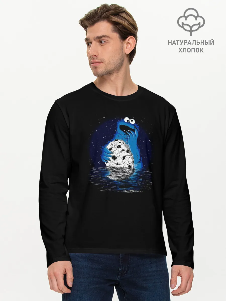 Мужской лонгслив базовый / Cookie monster