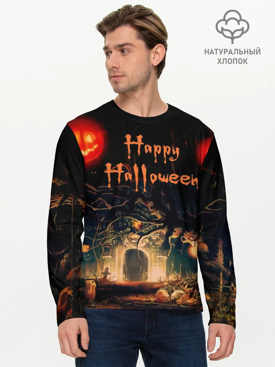 Мужской лонгслив базовый / Halloween