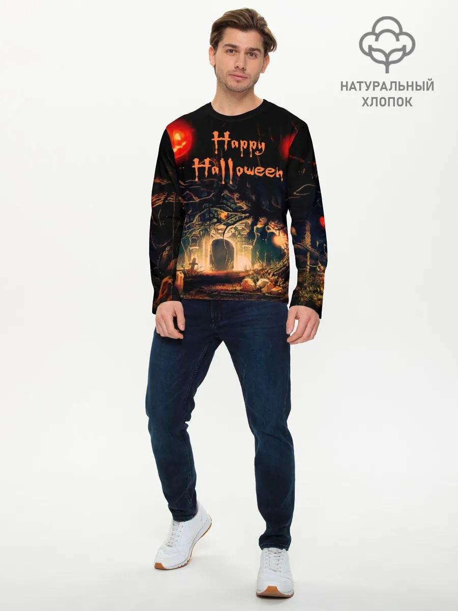 Мужской лонгслив базовый / Halloween