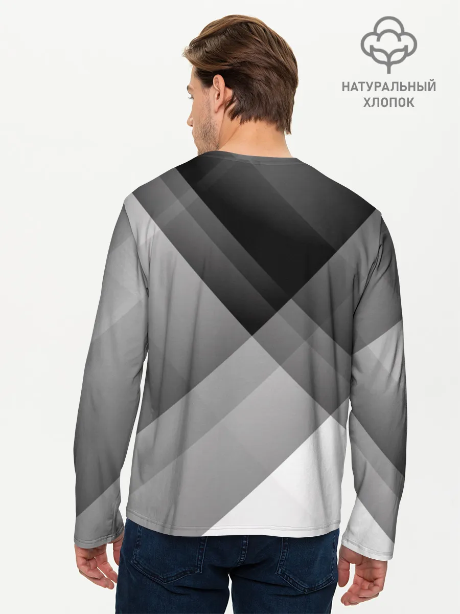 Мужской лонгслив базовый / Геометрия