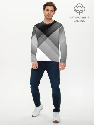 Мужской лонгслив базовый / Геометрия