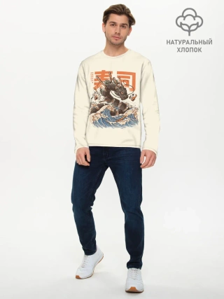 Мужской лонгслив базовый / Great Sushi Dragon