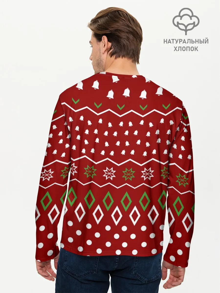 Мужской лонгслив базовый / FORTNITE НОВОГОДНИЙ