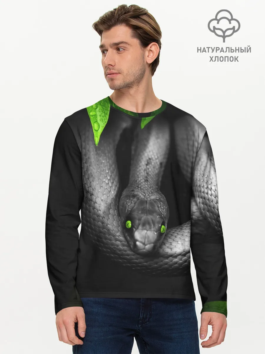 Мужской лонгслив базовый / Змея