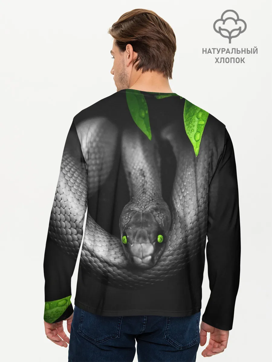 Мужской лонгслив базовый / Змея