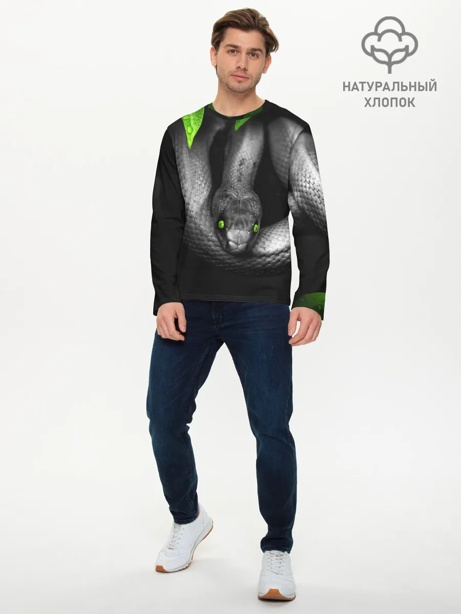 Мужской лонгслив базовый / Змея