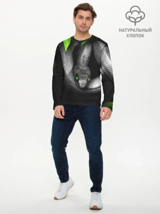 Мужской лонгслив базовый / Змея