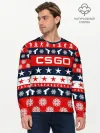 Мужской лонгслив базовый / CS GO НОВОГОДНИЙ