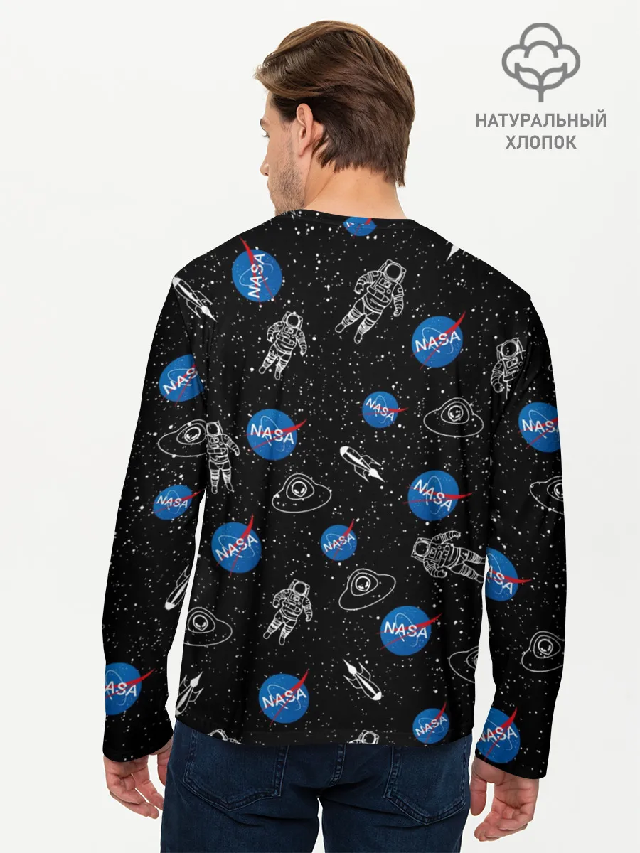 Мужской лонгслив базовый / NASA