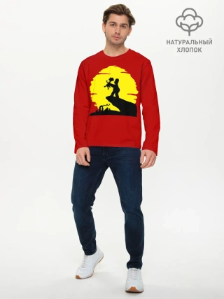 Мужской лонгслив базовый / Гомер и Барт
