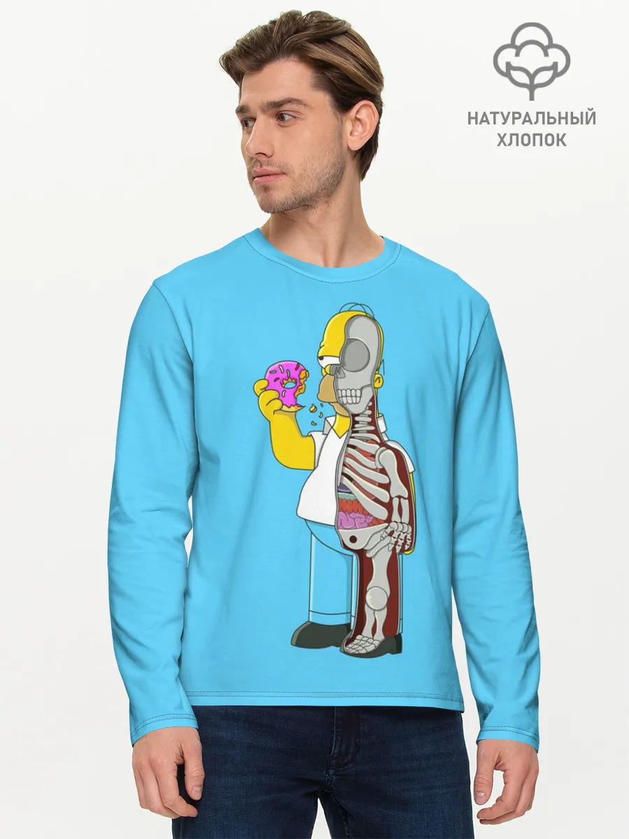 Мужской лонгслив базовый / Гомер