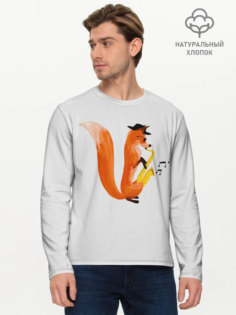 Мужской лонгслив базовый / Джаз Лис