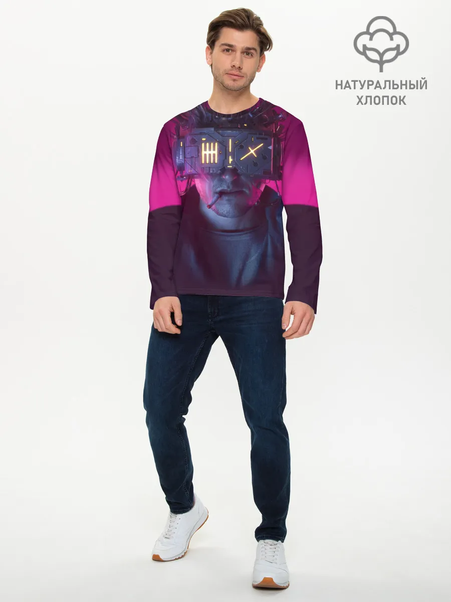 Мужской лонгслив базовый / Нейромант