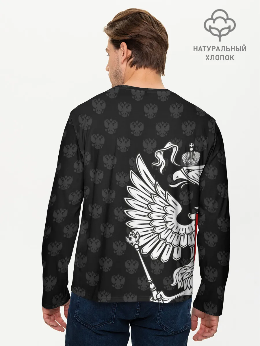 Мужской лонгслив базовый / Россия / Премиум Black