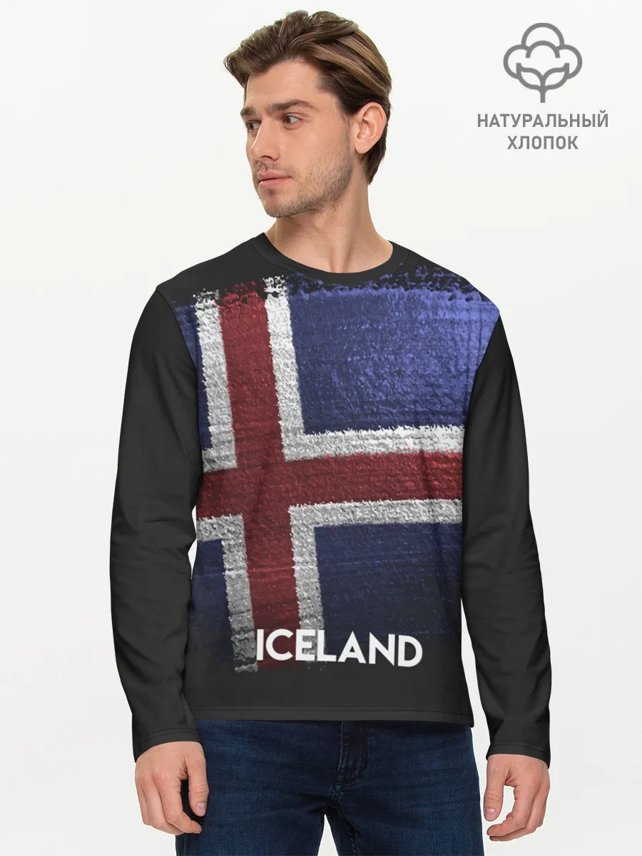 Мужской лонгслив базовый / Iceland