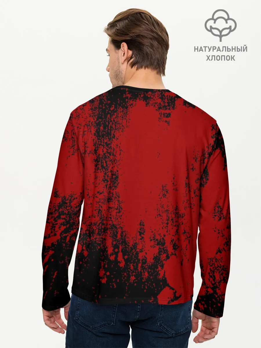 Мужской лонгслив базовый / Red blood
