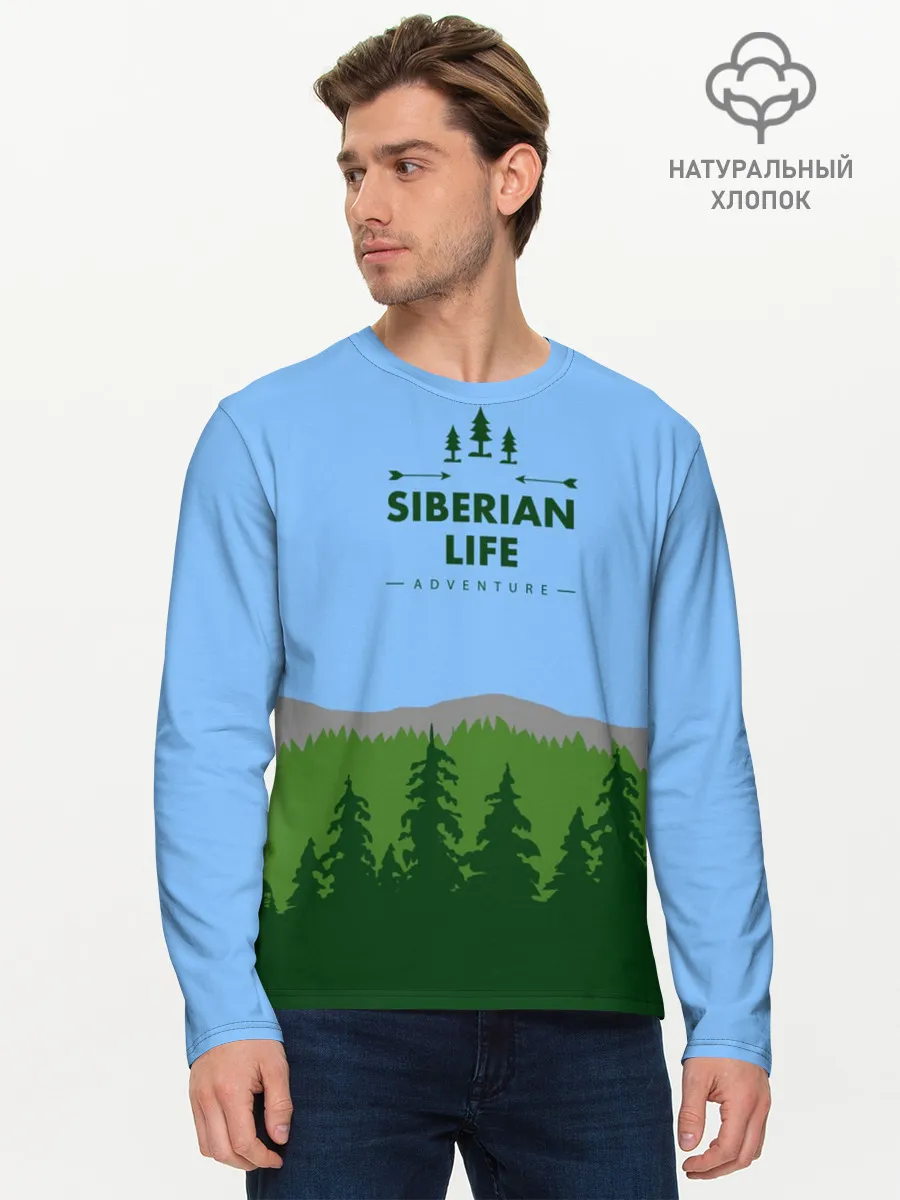 Мужской лонгслив базовый / Сибирь