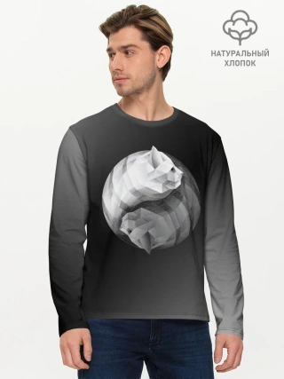 Мужской лонгслив базовый / Янь Янь Котики