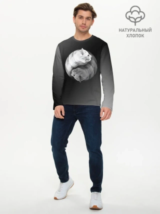 Мужской лонгслив базовый / Янь Янь Котики