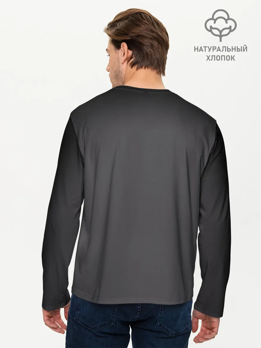 Мужской лонгслив базовый / Волк Облизывается