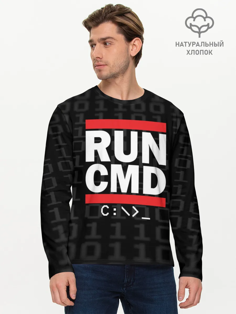 Мужской лонгслив базовый / RUN CMD