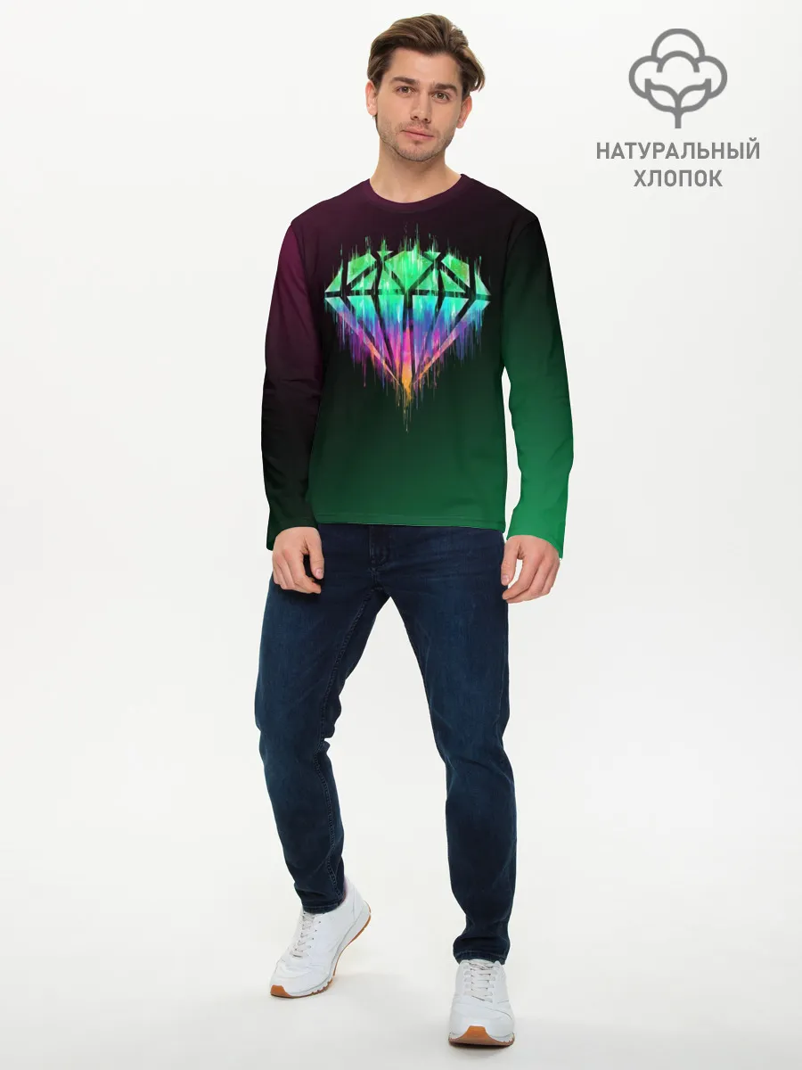 Мужской лонгслив базовый / Бриллиант