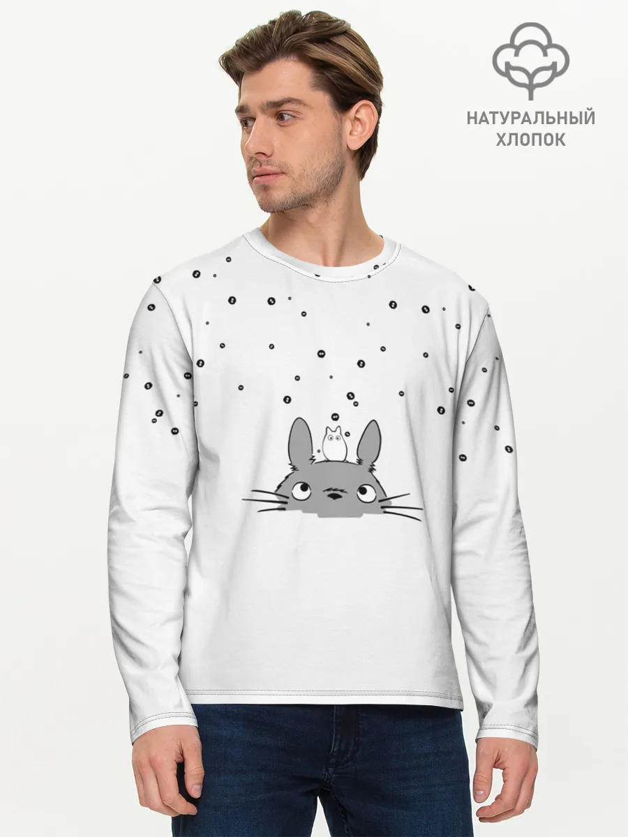 Мужской лонгслив базовый / Totoro The Rain