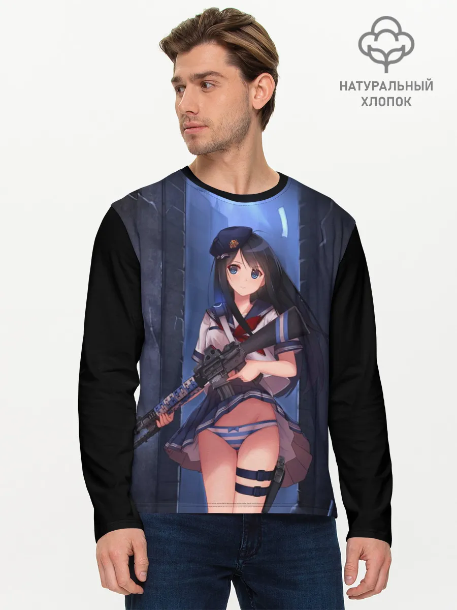 Мужской лонгслив базовый / Японская анимация