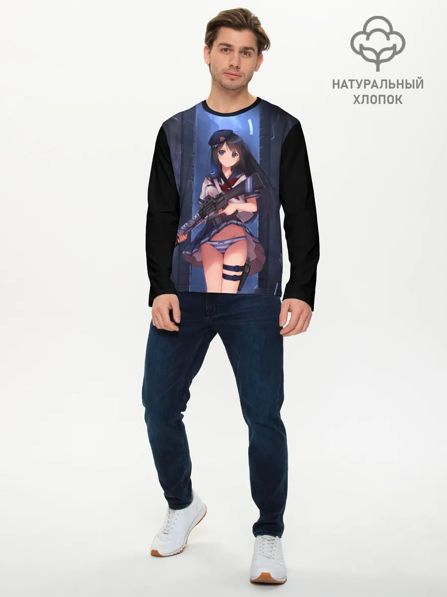 Мужской лонгслив базовый / Японская анимация