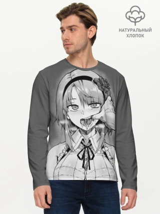 Мужской лонгслив базовый / Show me your pretty mouth