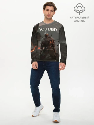Мужской лонгслив базовый / YOU DIED