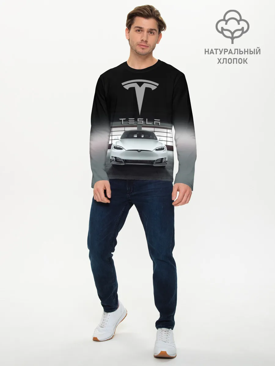 Мужской лонгслив базовый / TESLA