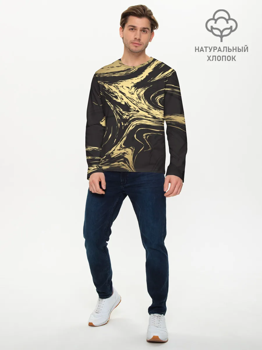 Мужской лонгслив базовый / Золотые реки