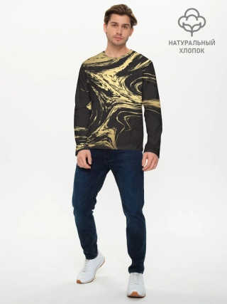 Мужской лонгслив базовый / Золотые реки